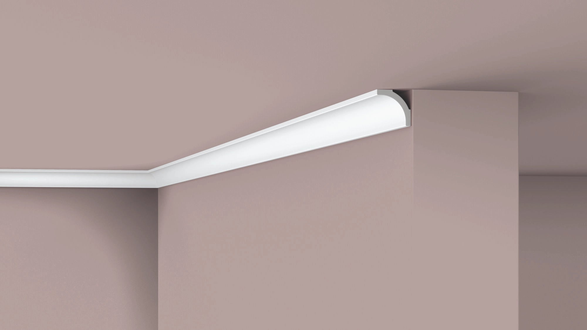 NOMASTYL® NMC 2m Ceiling Coving on plain wall and ceiling Decormania UK